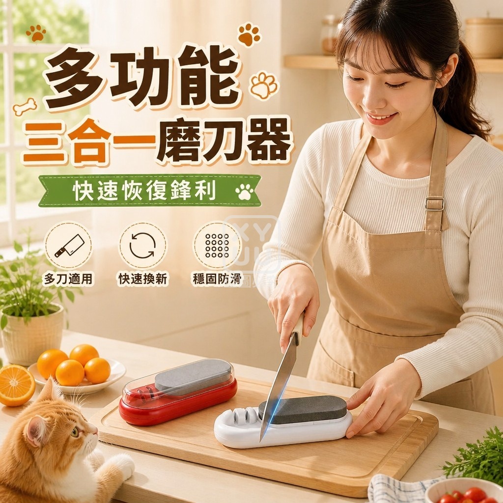 多功能三合一磨刀器