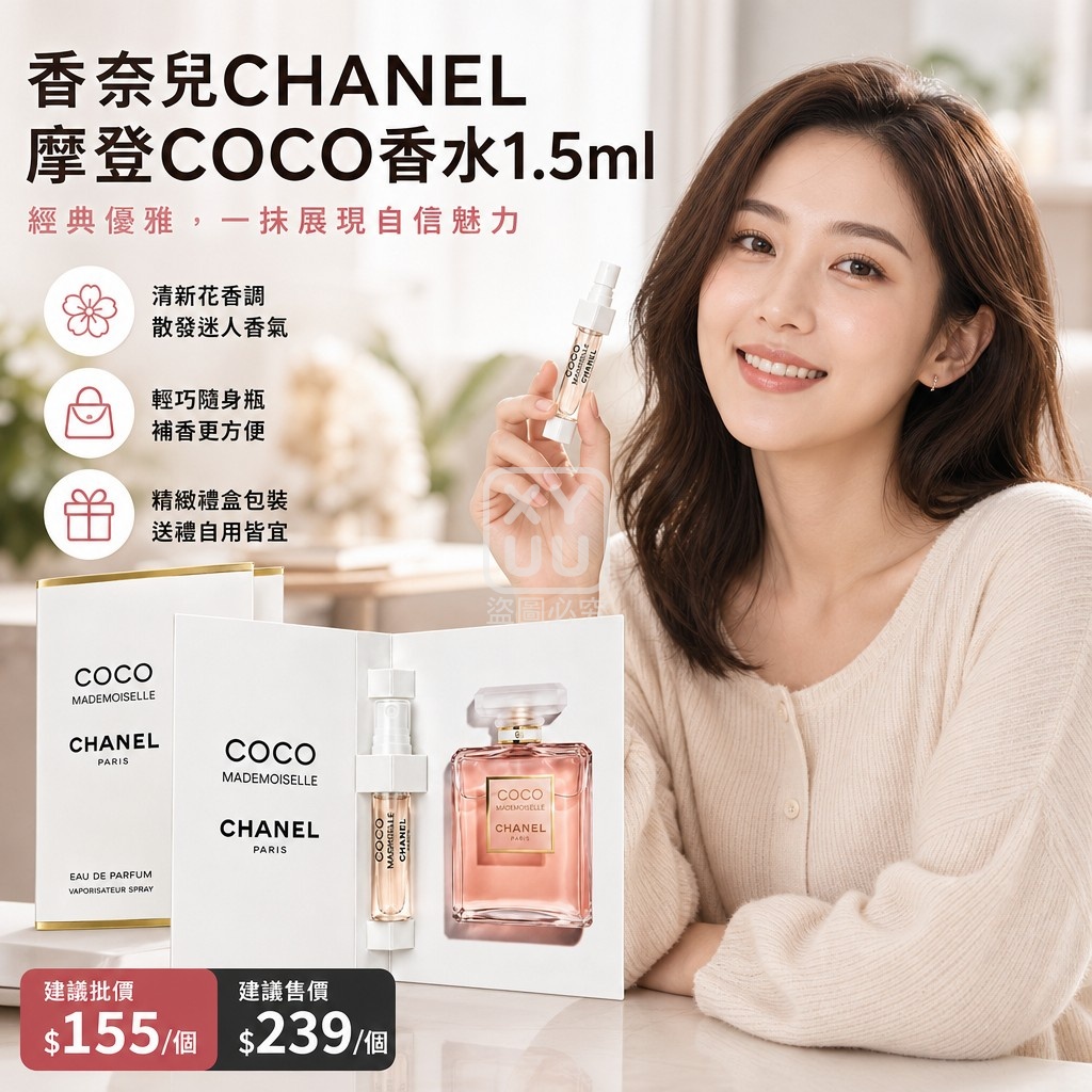 香奈兒CHANEL 摩登COCO香水1.5ml 單個