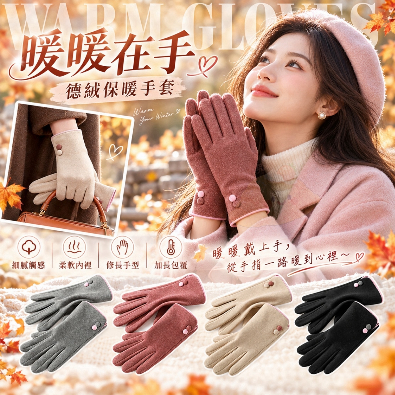 暖暖在手德絨保暖手套